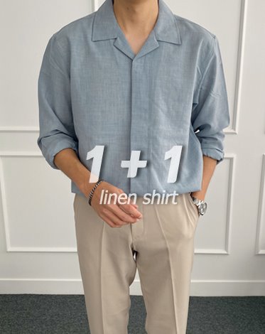 [1+1] 린넨 굿 컬러 셔츠 (4 COLOR)