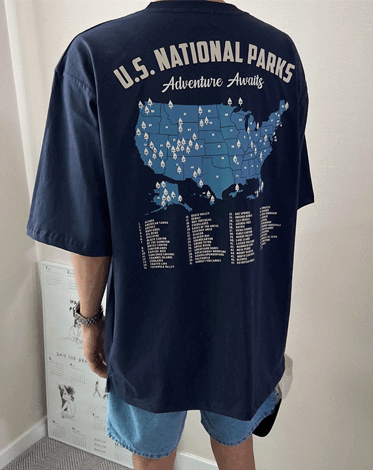 고퀄 US 백나염 반팔 티셔츠 (3 COLOR)